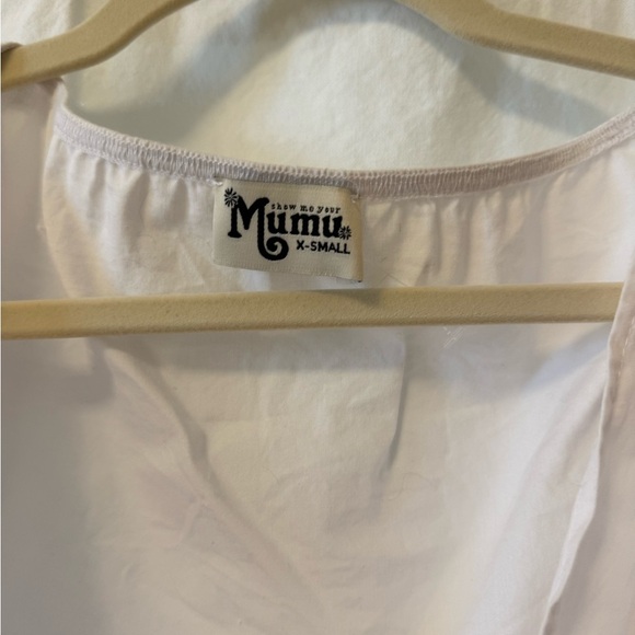 Show Me Your Mumu Janice Top Chic White Wrap Blouse - Picture 5 of 6